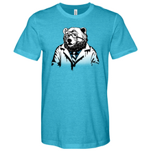 Load image into Gallery viewer, Bear in Lab Coat Heathered Tee