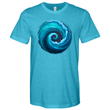 Load image into Gallery viewer, Swirl Wave Blue Heathered Tee