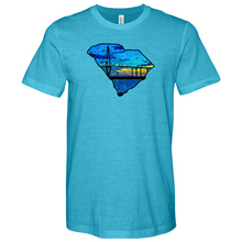 Load image into Gallery viewer, South Carolina Map Heathered Tee