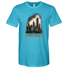 Load image into Gallery viewer, Chicago City Skyline Heathered Tee