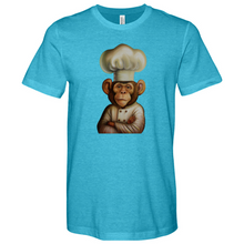 Load image into Gallery viewer, Monkey Wearing Chefs Hat Heathered Tee