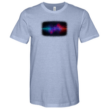 Load image into Gallery viewer, Frequency Waves Red Blue Heathered Tee