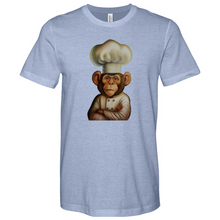 Load image into Gallery viewer, Monkey Wearing Chefs Hat Heathered Tee