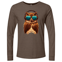 Load image into Gallery viewer, Owl With Sunglass and Headphone Long Sleeve