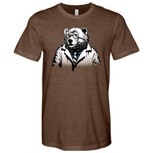 Load image into Gallery viewer, Bear in Lab Coat Heathered Tee