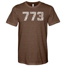 Load image into Gallery viewer, Chicago 773 Area Code Heathered Tee