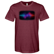 Load image into Gallery viewer, Frequency Waves Red, Blue With Bg Heathered Tee