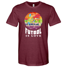 Load image into Gallery viewer, Futbol Is Love Heathered Tee