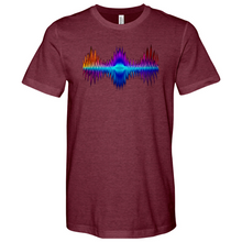 Load image into Gallery viewer, Frequency - Red, Orange, Purple Heathered Tee