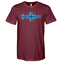 Load image into Gallery viewer, Blue Frequency Heathered Tee