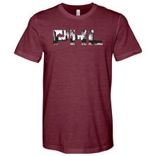 Load image into Gallery viewer, PHL Retro Skyline Heathered Tee