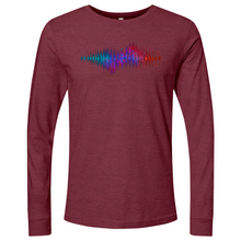 Load image into Gallery viewer, Frequency Waves Red Blue Long Sleeve