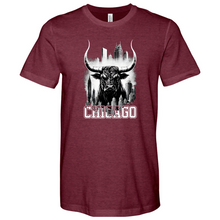Load image into Gallery viewer, Chicago Bull Heathered Tee