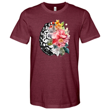 Load image into Gallery viewer, Human Brain with Flowers Heathered Tee