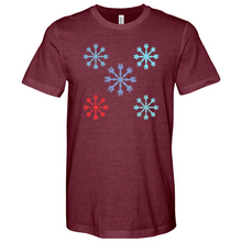 Load image into Gallery viewer, Danish Modern Snowflakes Heathered Tee