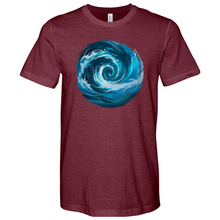 Load image into Gallery viewer, Swirl Wave Blue White Heathered Tee