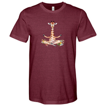 Load image into Gallery viewer, Namaste Giraffe Heathered Tee