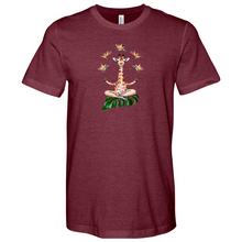 Load image into Gallery viewer, Giraffe Meditation Heathered Tee
