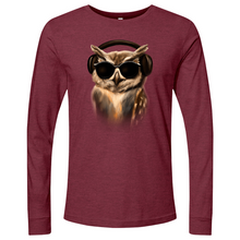Load image into Gallery viewer, Owl in Headphones Long Sleeve