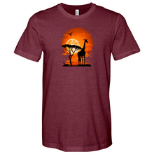 Load image into Gallery viewer, Giraffe Sunset Heathered Tee