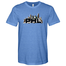 Load image into Gallery viewer, PHL Faded Skyline Heathered Tee