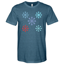 Load image into Gallery viewer, Danish Modern Snowflakes Heathered Tee