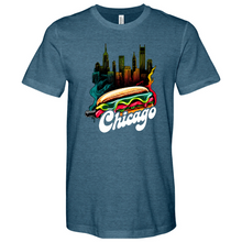 Load image into Gallery viewer, Chicago Hot Dog Heathered Tee