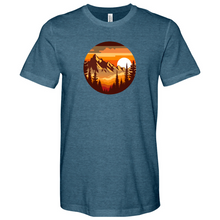 Load image into Gallery viewer, Mountain with Sunrise Heathered Tee