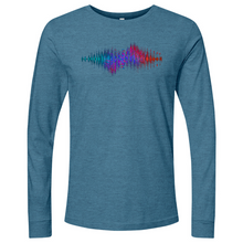 Load image into Gallery viewer, Frequency Waves Red Blue Long Sleeve