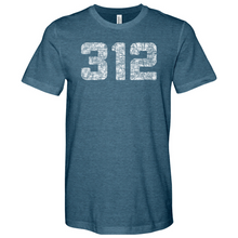 Load image into Gallery viewer, Chicago 312 Heathered Tee