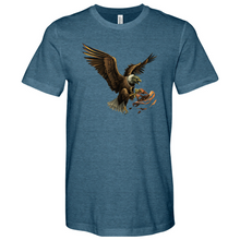 Load image into Gallery viewer, Green Eagle & Hat Heathered Tee
