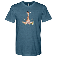 Load image into Gallery viewer, Namaste Giraffe Heathered Tee