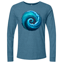 Load image into Gallery viewer, Swirl Wave Blue Long Sleeve