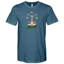 Load image into Gallery viewer, Giraffe Meditation Heathered Tee