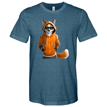Load image into Gallery viewer, Orange Fox Heathered Tee