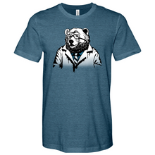 Load image into Gallery viewer, Bear in Lab Coat Heathered Tee