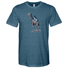Load image into Gallery viewer, Giraffe Butterfly Heathered Tee
