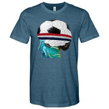 Load image into Gallery viewer, Soccer Head Heathered Tee
