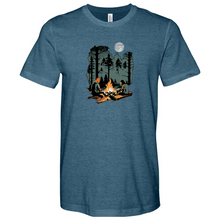 Load image into Gallery viewer, Couple on Campfire Heathered Tee