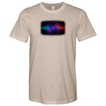 Load image into Gallery viewer, Frequency Waves Red Blue Heathered Tee