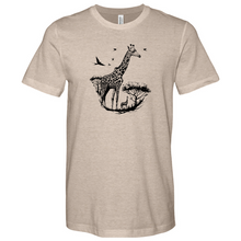 Load image into Gallery viewer, Giraffe Wildlife 02 Heathered Tee