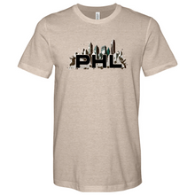 Load image into Gallery viewer, PHL Faded Skyline Heathered Tee