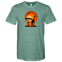 Load image into Gallery viewer, Giraffe Sunset Heathered Tee