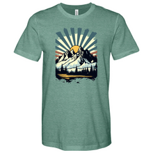 Load image into Gallery viewer, Retro Mountain Heathered Tee