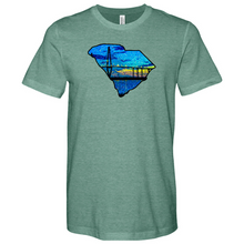 Load image into Gallery viewer, South Carolina Map Heathered Tee