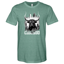 Load image into Gallery viewer, Chicago Bull Heathered Tee