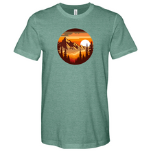 Load image into Gallery viewer, Mountain with Sunrise Heathered Tee