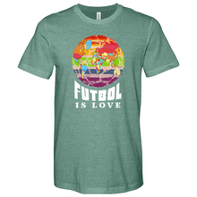 Load image into Gallery viewer, Futbol Is Love Heathered Tee