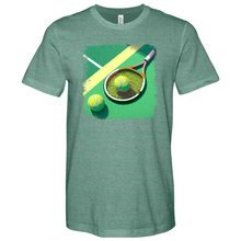 Load image into Gallery viewer, Retro Tennis Green Heathered Tee