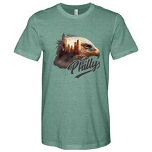 Load image into Gallery viewer, Philly Rugby Eagle Heathered Tee